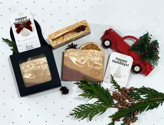 Mini box Orange Spice + tag Happy Holiday